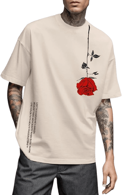Ink & Bloom Rose Stem Tee,