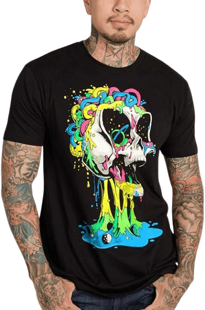 Psychedelic Melting Skull Tee