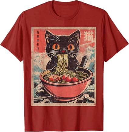 Graphic of a black Ramen Cat
