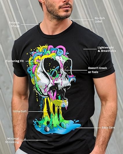 Psychedelic Melting Skull Tee